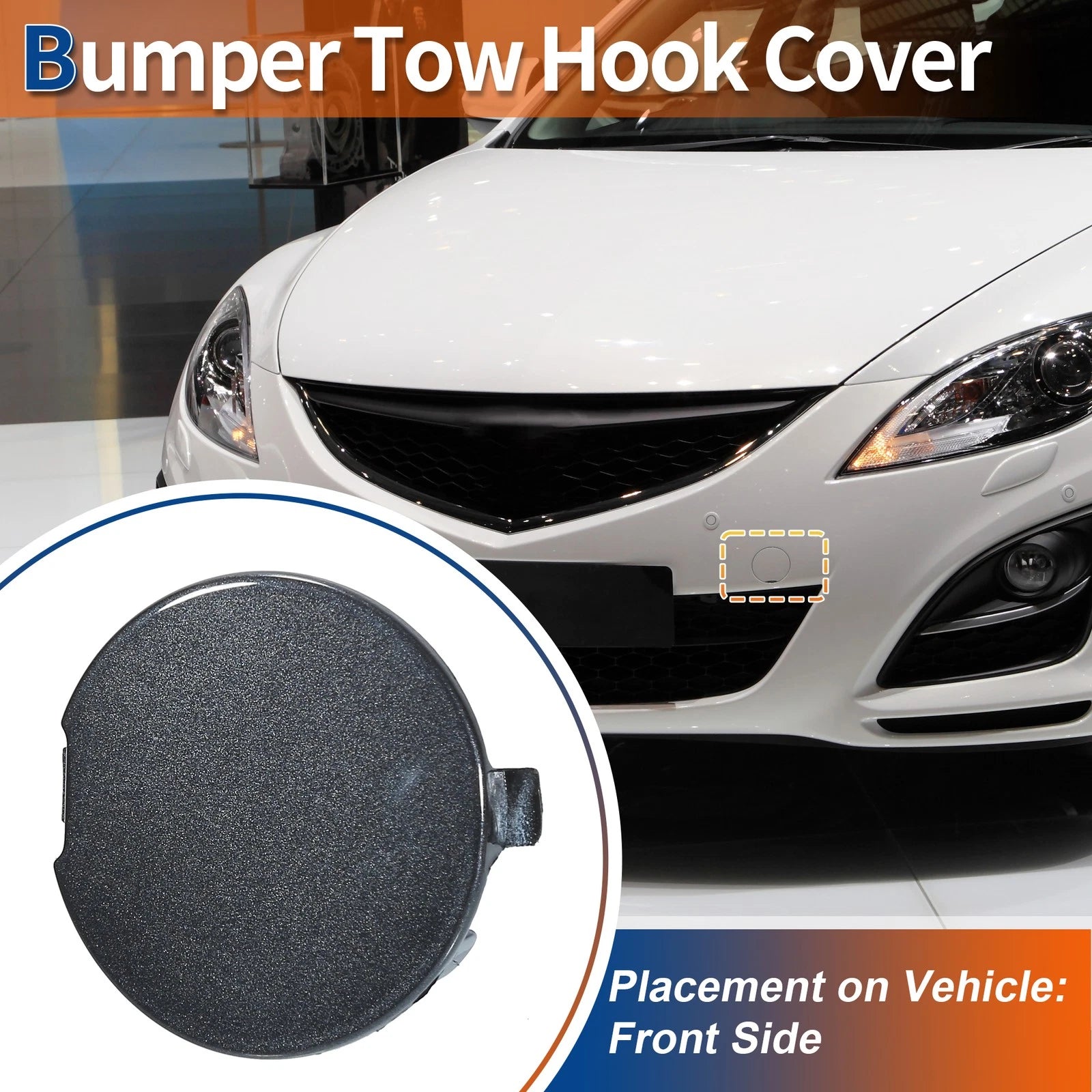 Tow Hook Cover for Mazda 6 (2008–2012) No.GS1D50A11 Deep Gray