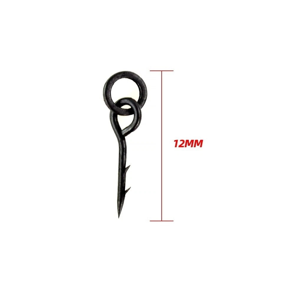 20pcs Carp Hook Set for Fishing (12mm Length, Straight Shank, Carbon Steel)