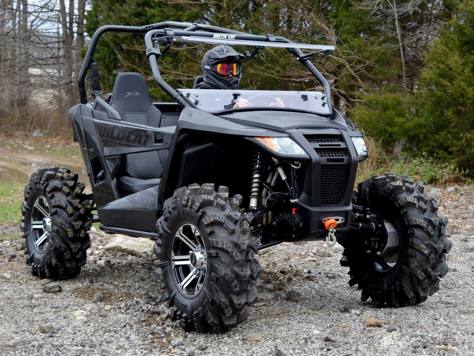 Scratch Resistant Flip Windshield for Arctic Cat Wildcat Trail Sport (2014–2021)