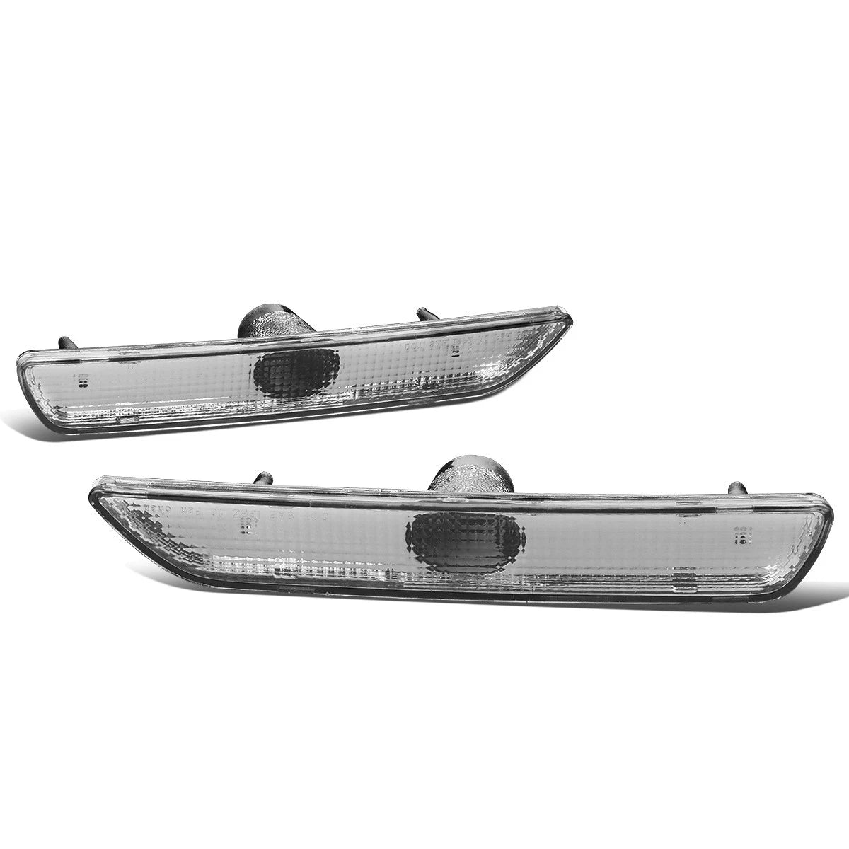 Chrome Pair Front Bumper Side Marker Light Signal Lamps for Ford Mustang (2010–2014)
