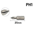 Set of 6 Screwdriver Bits PH1 PZ1 PH2 PZ2 PH3 PZ3 for Automotive Use