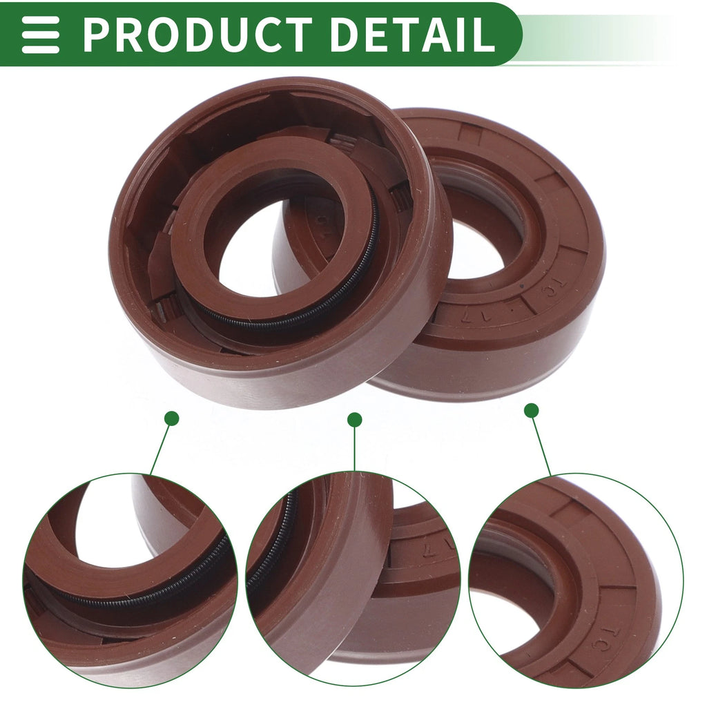 Set of 5 Oil Seal Rotary Shaft Seal FKM Rubber 17x35x10mm