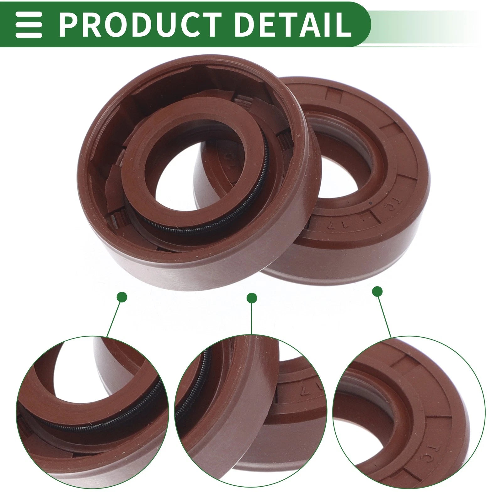 Set of 5 Oil Seal Rotary Shaft Seal FKM Rubber 17x35x10mm
