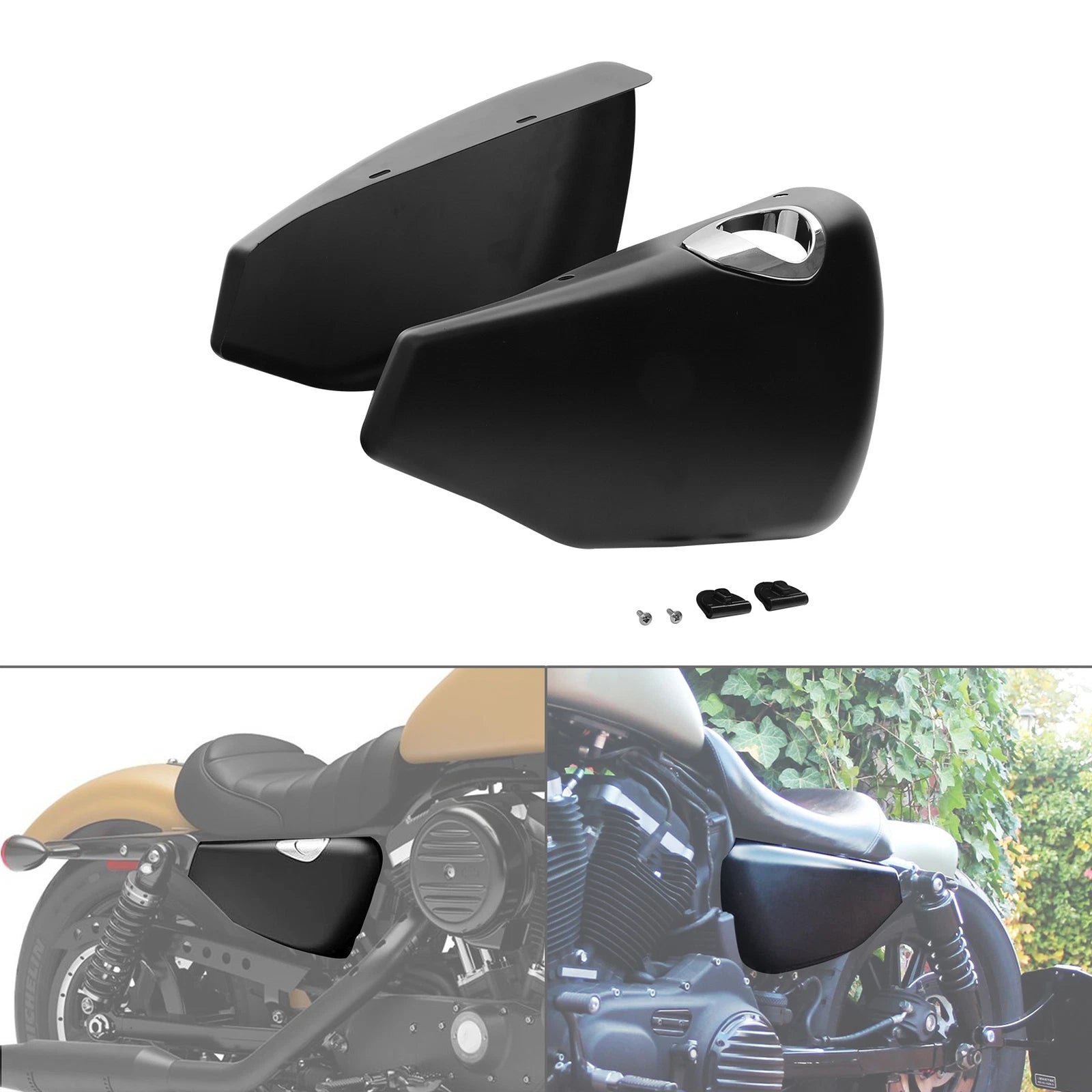 Set of 2 Battery Side Fairing Covers for Harley Sportster XL883 1200 (2014–2022)