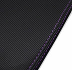 Carbon Fiber Sunvisors Cover for Ford Mustang (1987–1993) Black Purple Stitch