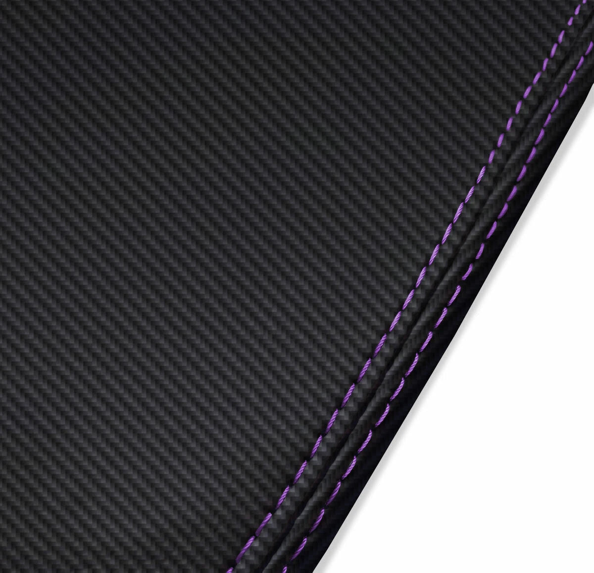 Carbon Fiber Sunvisors Cover for Ford Mustang (1987–1993) Black Purple Stitch
