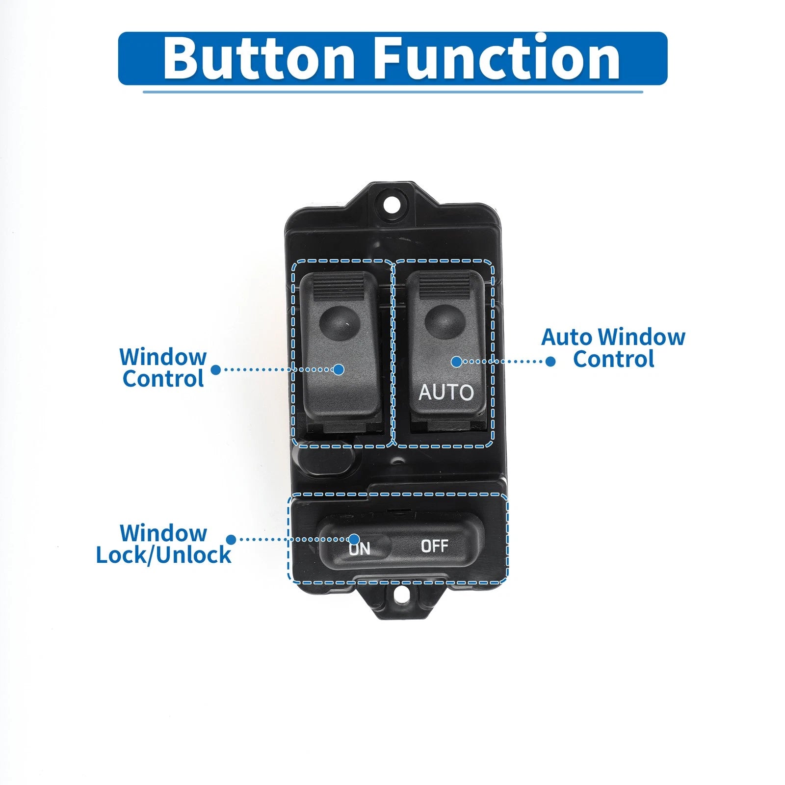 Front Right Power Window Switch for Mazda 323 F (1994–1998)