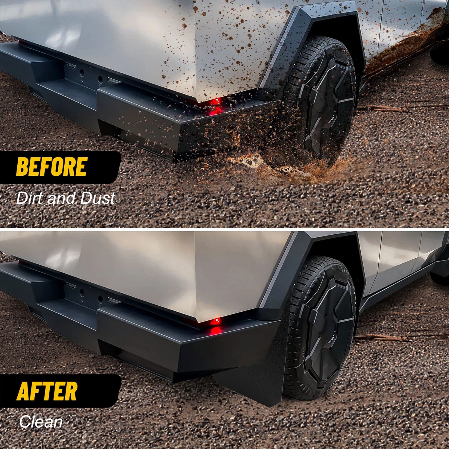 Set of 4 Mud Flaps Splash Guards for Tesla Cybertruck (2024–2024)
