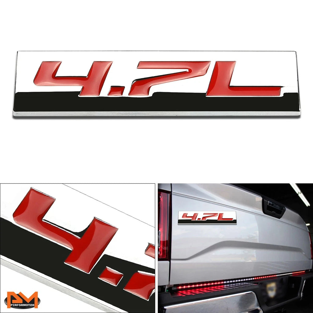 3D Polished Metal Red Emblem Decal for Lexus Toyota (2000–2023)