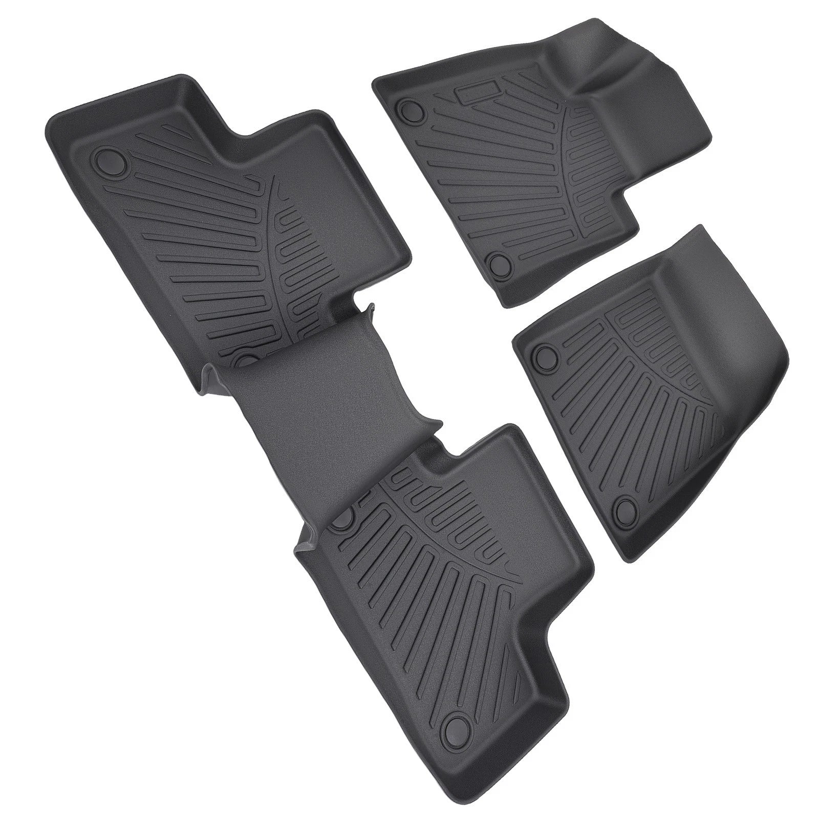 Car Carpet Floor Mats for Volvo XC60 (2018–2025) TPE Waterproof Black