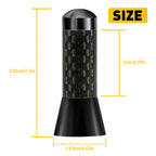 1.4" Short Black Real Carbon Fiber AM/FM Radio Antenna for