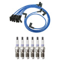 NGK Wire Set & Denso 6 Platinum TT Spark Plugs Kit for Mustang V6 (2001–2004)