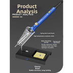 Metal Soldering Iron Stand with Spring Holder and Heat Resistant Base