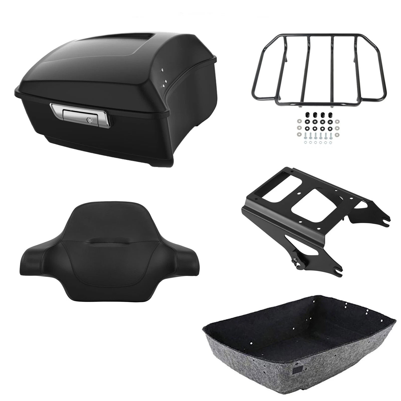 Backrest Rack Mount for Harley Touring (2009–2013) Matte Black