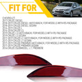 Set of 2 Rear Bumper Reflector Lights for Chevrolet Cruze (2016–2019)