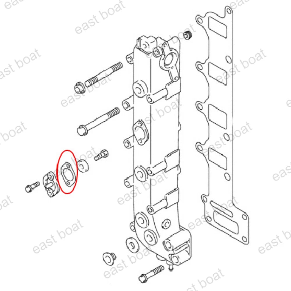 Gasket for Suzuki 25-140 HP Outboard Exhaust Cover (11265-87E10)