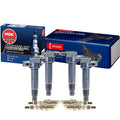 Set of 4 Ignition Coils & Spark Plugs for Hyundai Kia L4 (Denso, NGK)