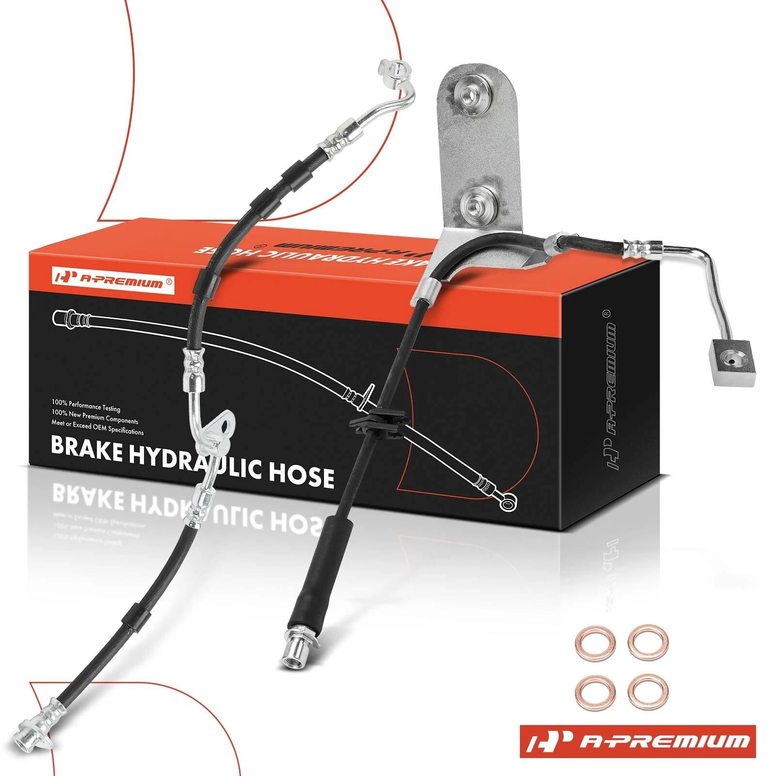 2X Rear Brake Hydraulic Hose for Chevy C5500 Kodiak (2003–2009)