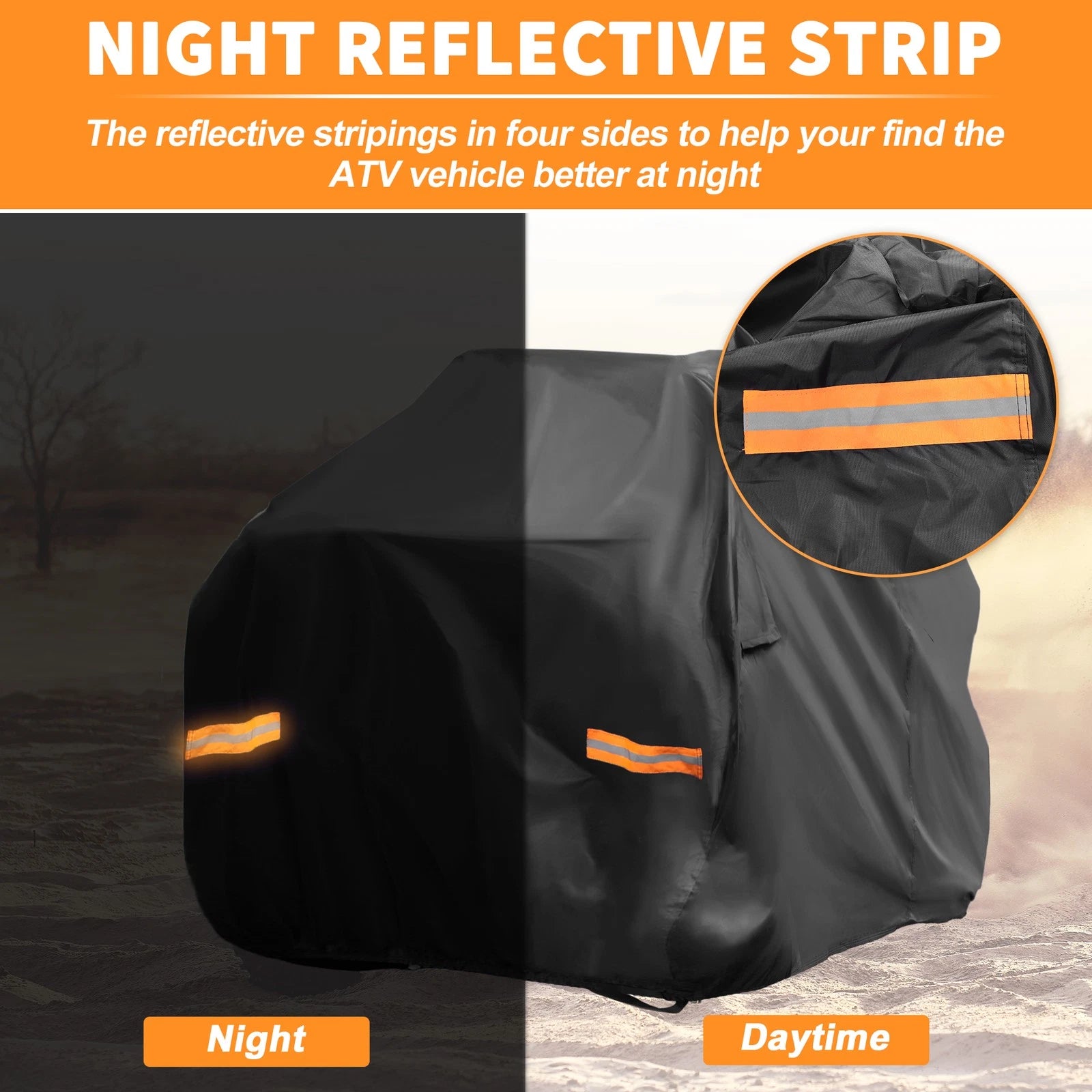 Waterproof ATV Cover for Honda Fourtrax Rancher (210D-PU, 84.65")