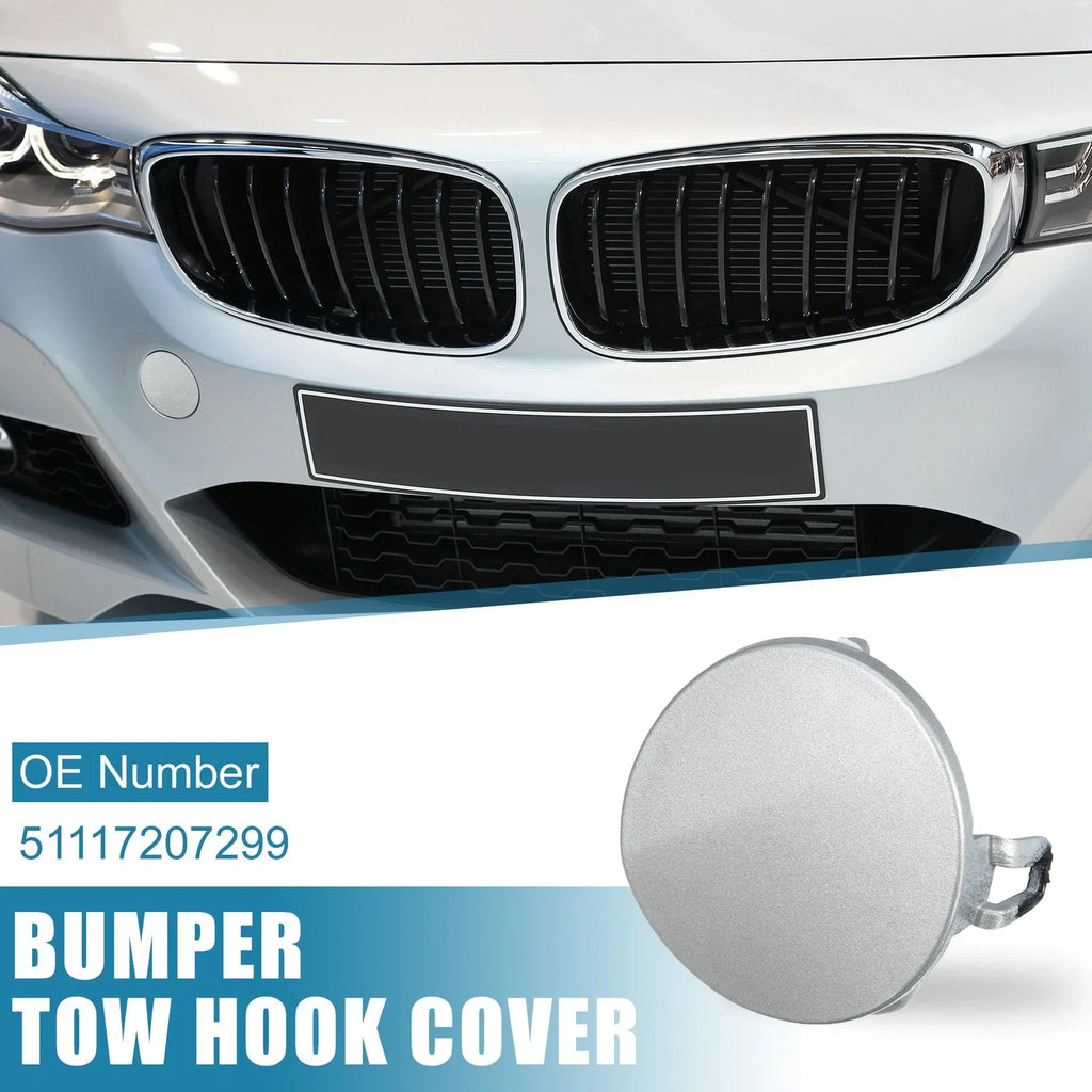 Front Tow Hook Cover for BMW 3 Series E90 E91 (2009 - 2012) Silver Tone