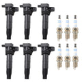 Set of 6 Ignition Coils & Spark Plugs for Kia Amanti Sedona V6 (2003–2006)