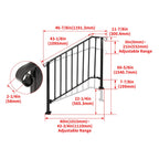 Adjustable Steel Step Handrail for Outdoor Stairs (Universal)