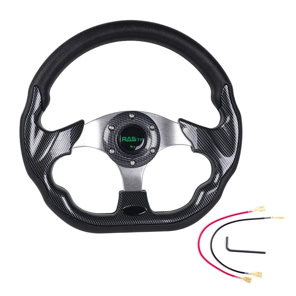 13 Inch Black Steering Wheel for EZGO/Club Car/Yamaha Golf Cart