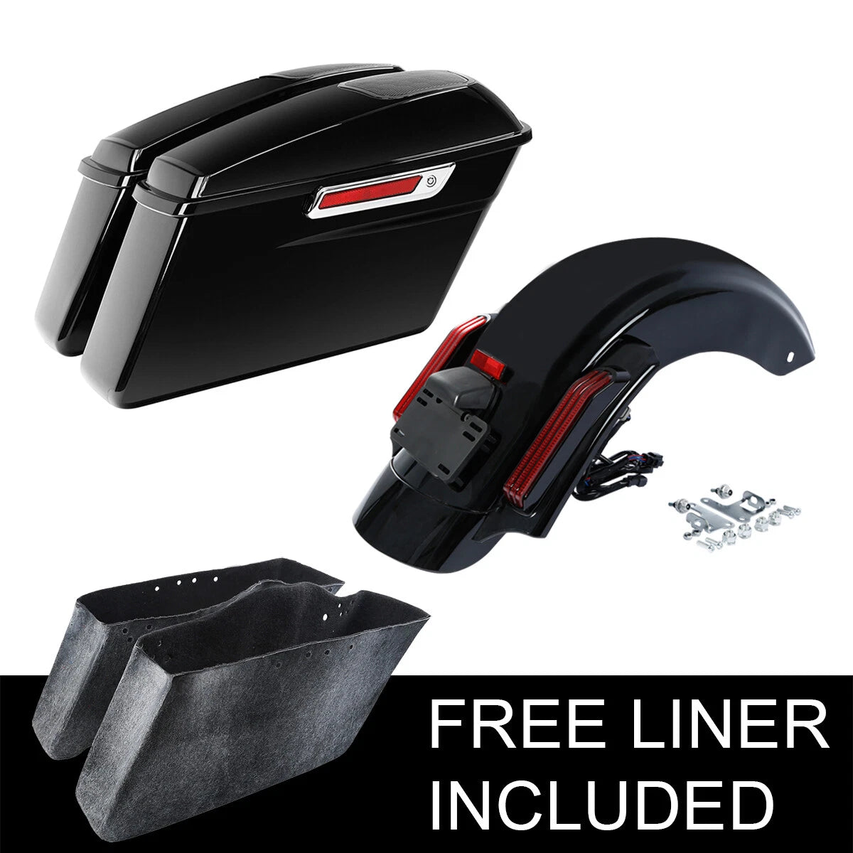 Hard Saddlebag Speaker Lid & Rear Fender for Harley Road Glide (2014–2023)