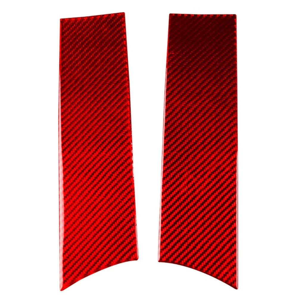 Carbon Red Console Armrest Storage Box Cover for Benz C E GLC Class (2015-2023)