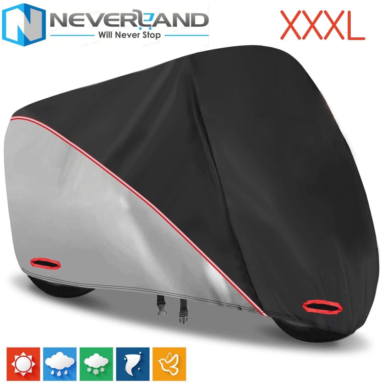 3XL Waterproof Motorbike Cover for Outdoor Storage (Universal Fit)