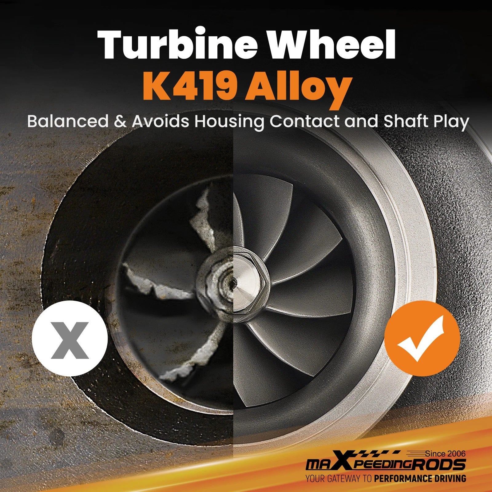 Ball Bearing Turbo for (Up to 660 HP, V-band, 0.70 AR)