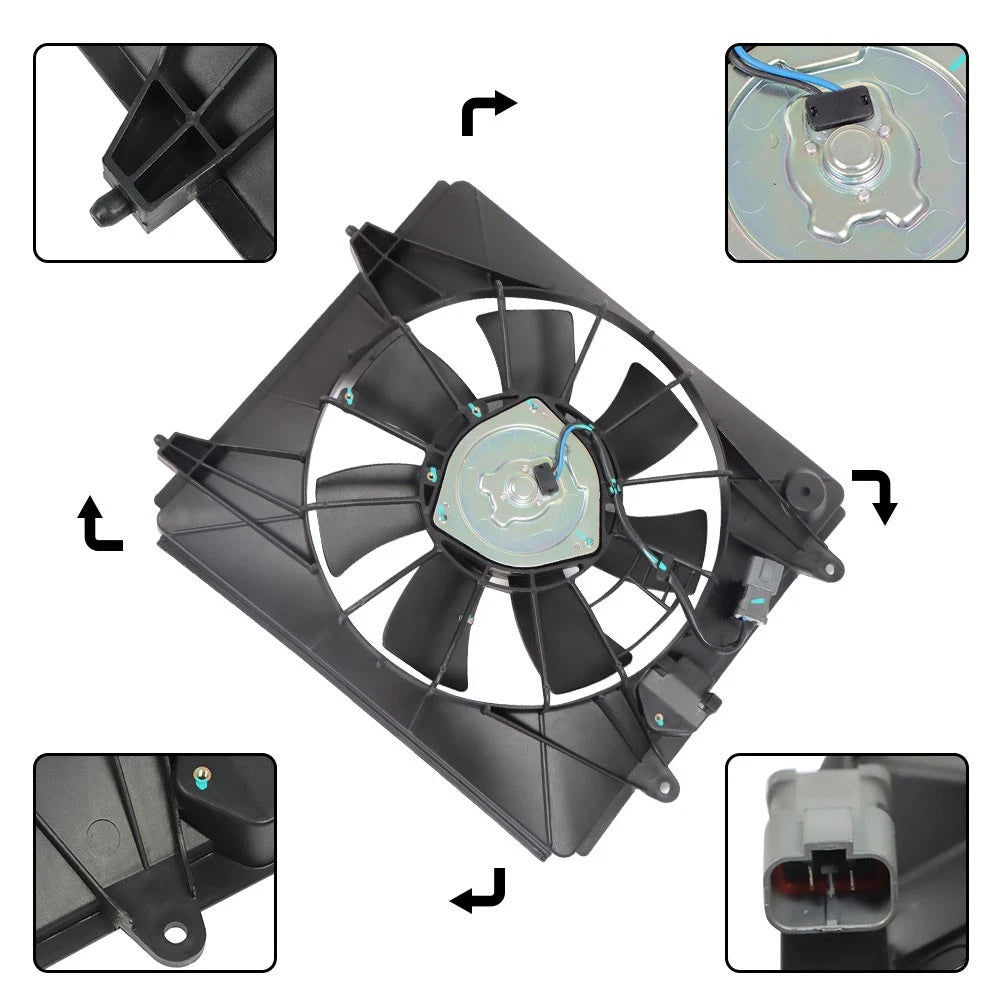 Set of 2 Radiator Cooling Fans for Honda CR-V (2007–2009)