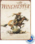 Winchester Logo Metal Tin Sign for Home Cabin Wall Decor (#1421)