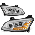 Full LED Chrome Clear Headlight for Peterbilt 579 (2022–2025)
