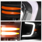 C-Shape LED DRL + Sequential Signal Headlights for Ford F150 (2018–2020)
