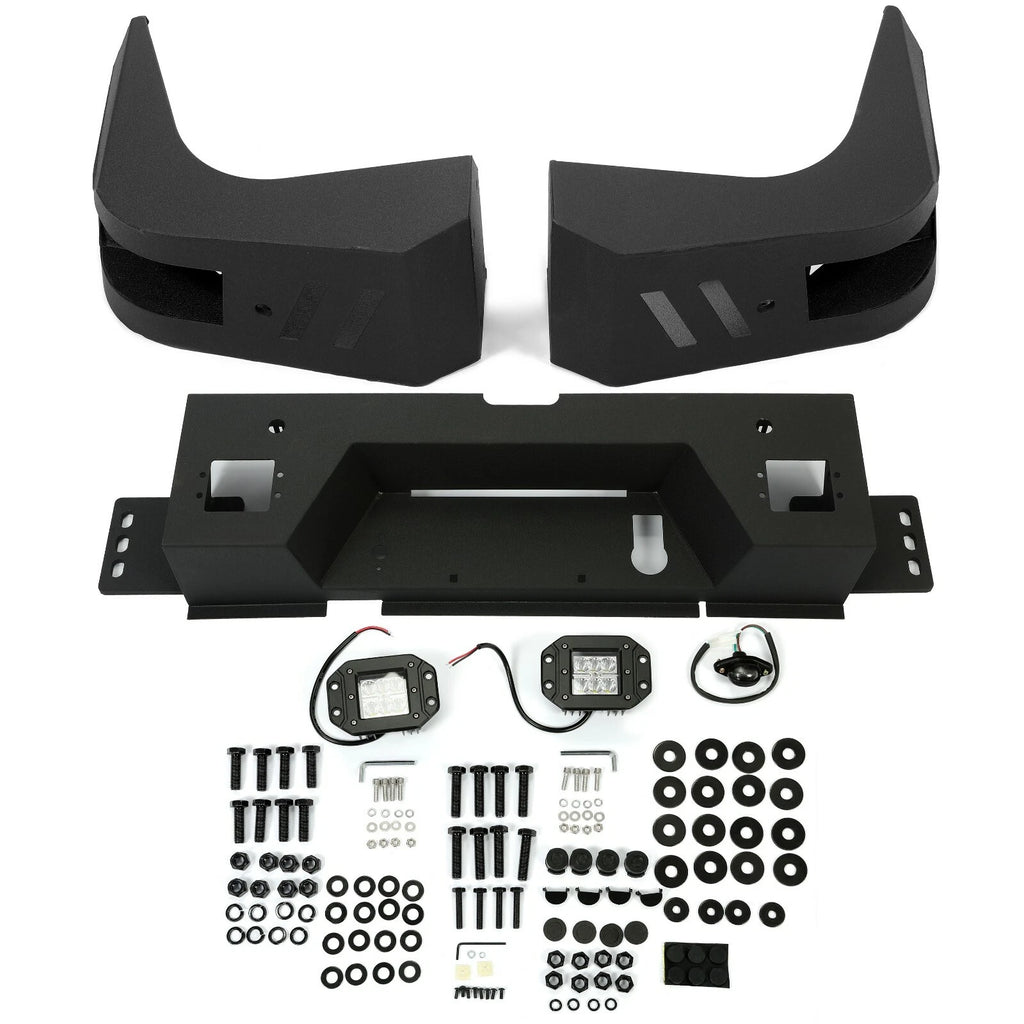 Rear Bumper Steel for Ram 2500 3500 (2010–2024) w/ LED Lights Bolt Kits
