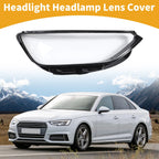 1 Pc Headlight Lens Cover for Audi A4 (2020–2023) Clear Black
