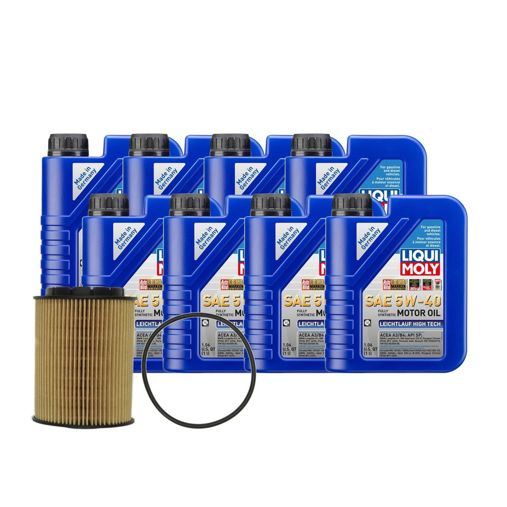 Oil Change Kit for Audi V8 4.2L (2003–2005) - 8L Liqui Moly 5W-40, Mahle