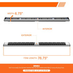 Set of 2 Step Bar Running Boards for Dodge Ram 1500 (2009–2023)
