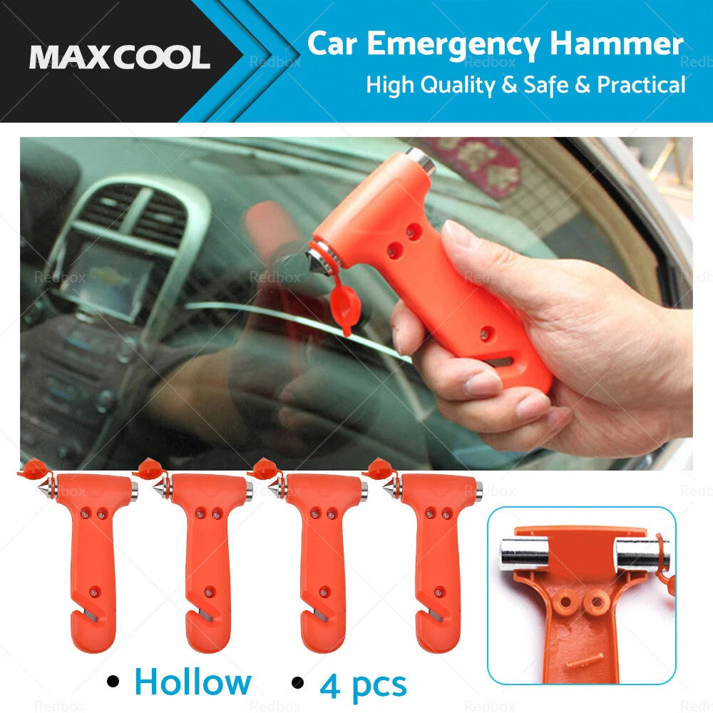 4x Emergency Safety Hammer Window Breaker Tool for All Vehicles