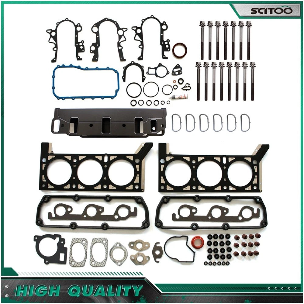Head Gasket Full Set w/ Bolts for Dodge Caravan (2001–2004) 3.3L V6 OHV