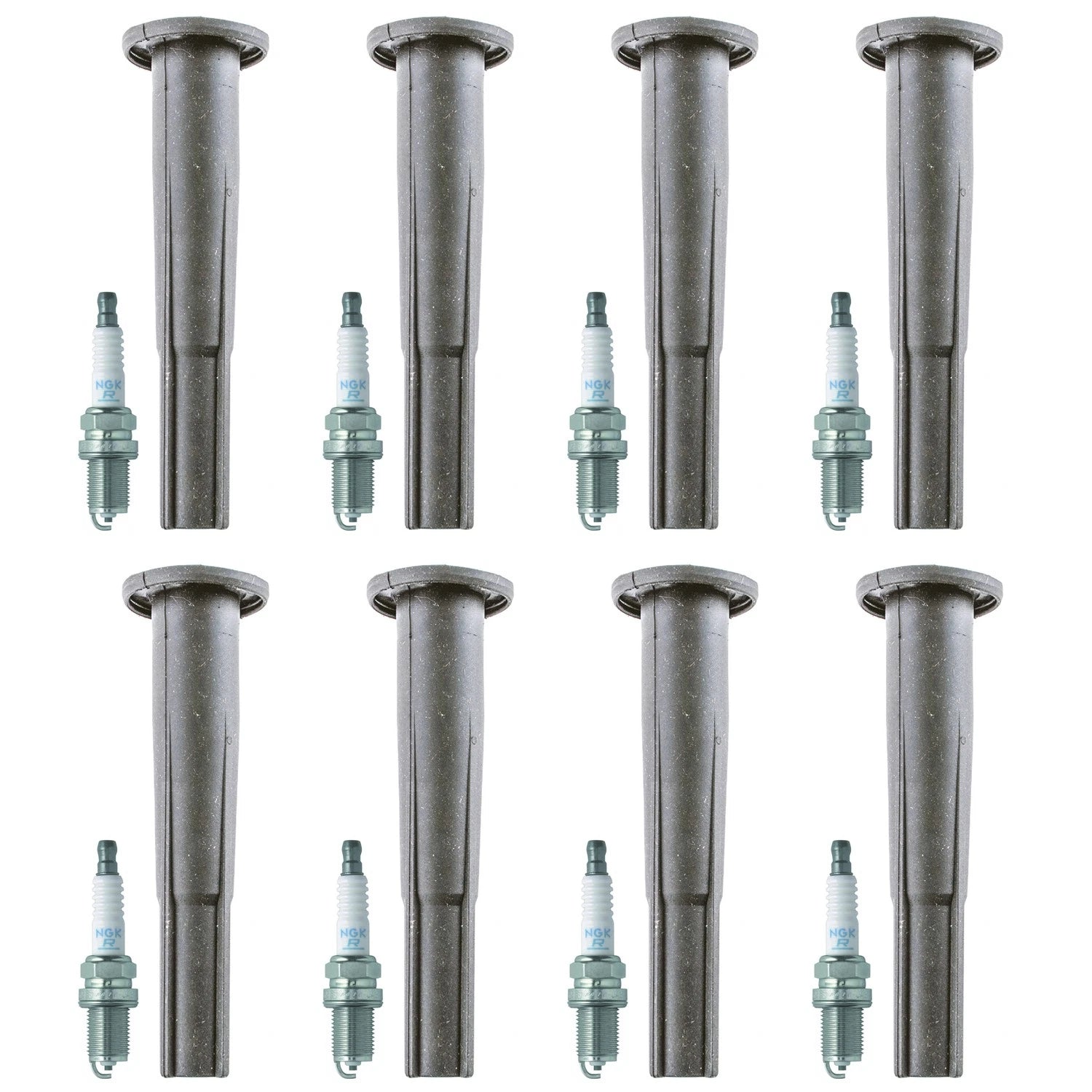 Set of 8 NGK V-Power Spark Plugs & Denso Coil Boots for Lexus GS400 LS400 SC400 (1991–2000)