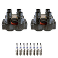 2X Ignition Coil & 8 Platinum Spark Plugs Kit for Ford Cougar Grand Marquis Ranger