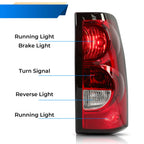 Rear Brake Tail Lights for Chevy Silverado 1500 2500 3500 HD (2003–2006)