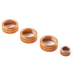 Set of 4 Console AC Climate Control Knob Ring Covers for Honda Civic (2022–2023) - Orange