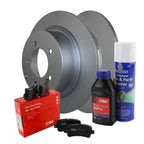 Rear Brake Kit 302mm Rotors TRW Ceramic Pads for Chrysler Dodge Jeep Mitsubishi