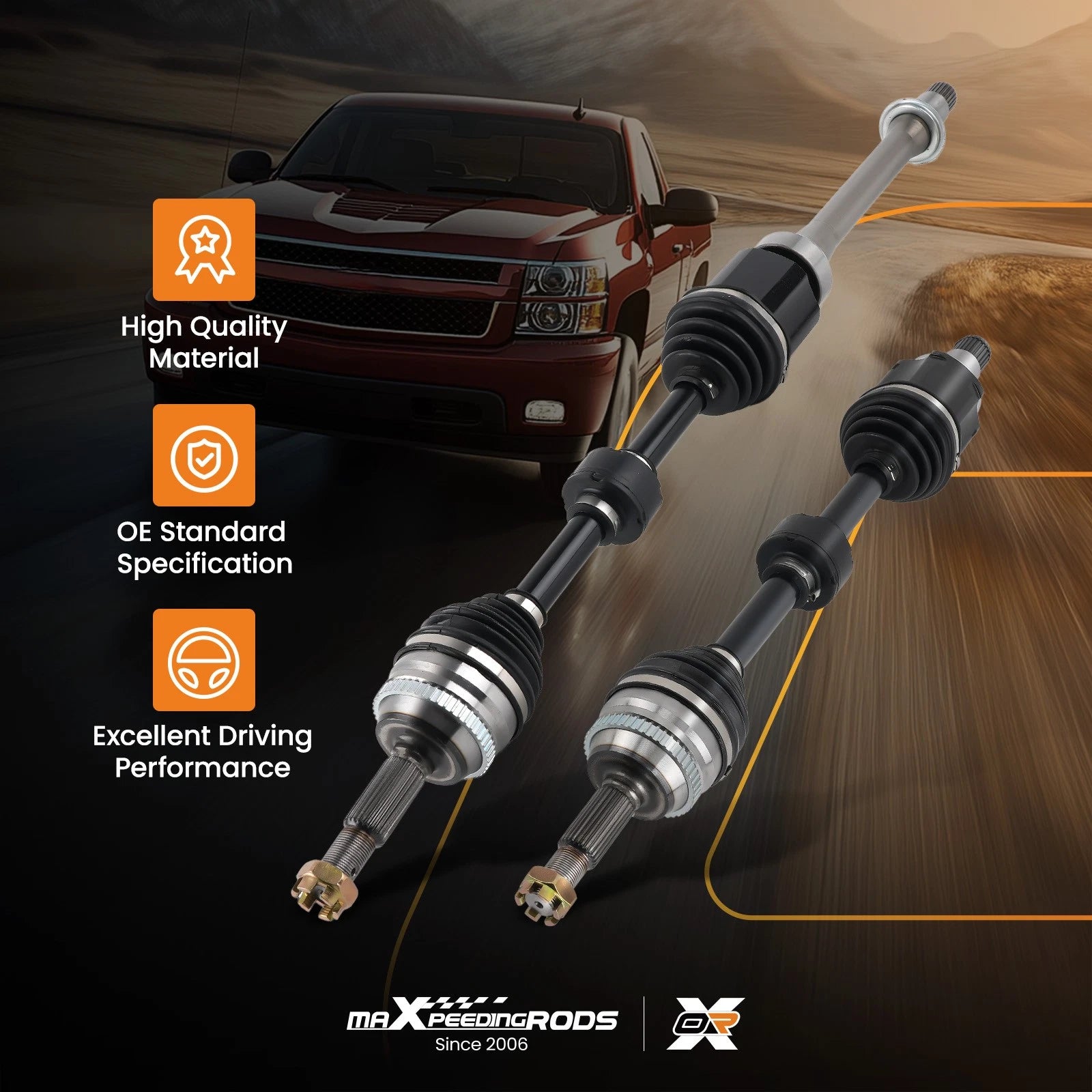 Set of 2 Front Lower Control Arms & CV Axle Shafts for Toyota Camry (2007–2009)