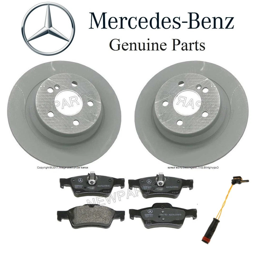 Brake Pad Set & 2 Disc Rotors Kit for Mercedes C216 W221 S R230 (OES)