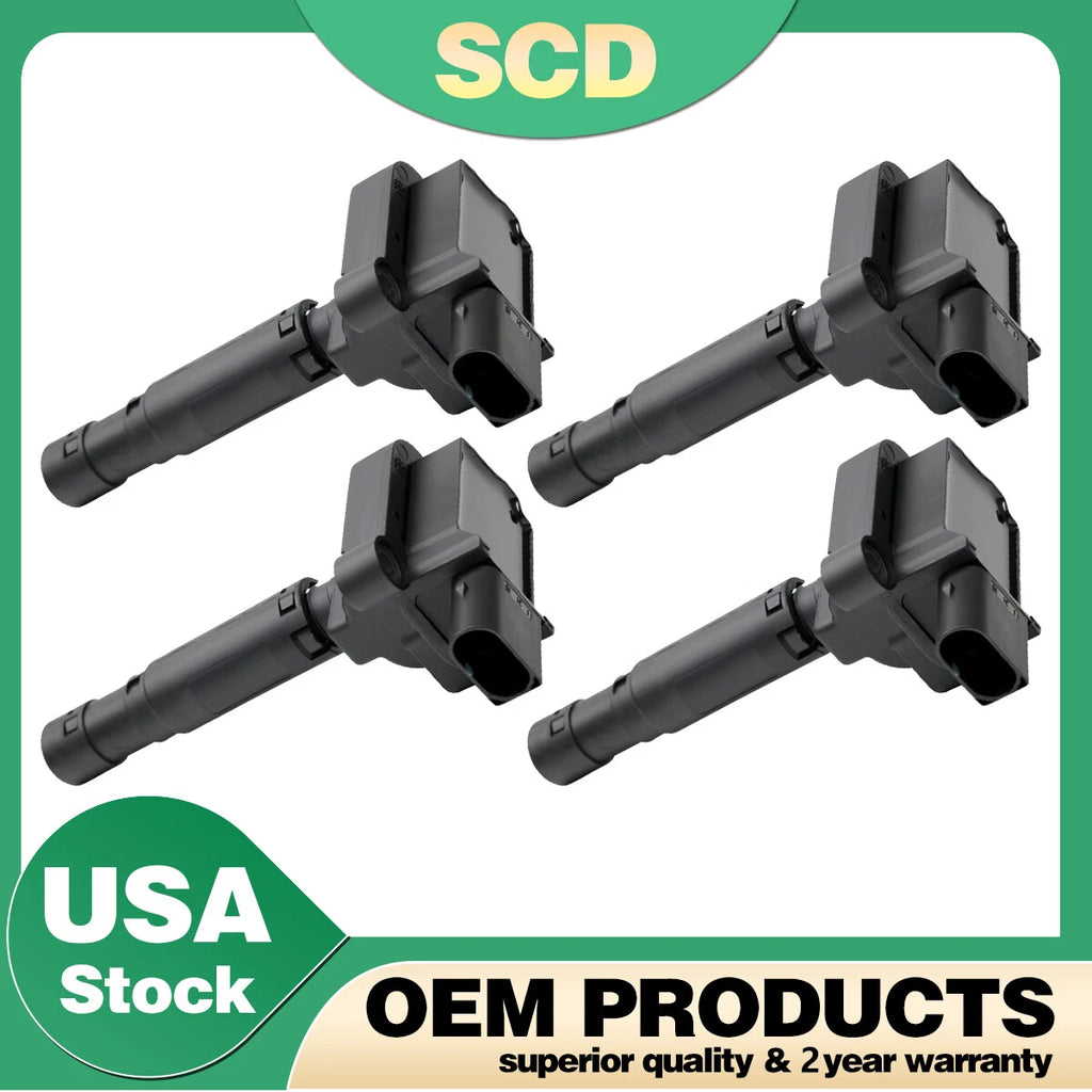 Set of 4 Ignition Coils for Mercedes Benz C230 Kompressor (2003–2005) UF555 0001501580