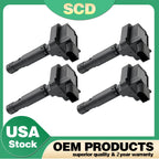 Set of 4 Ignition Coils for Mercedes Benz C230 Kompressor (2003–2005) UF555 0001501580